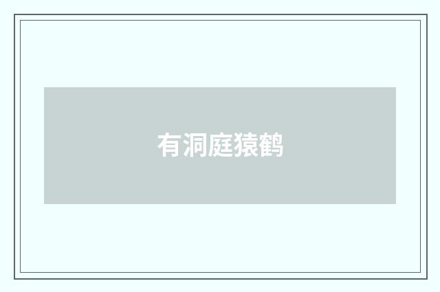 有洞庭猿鹤
