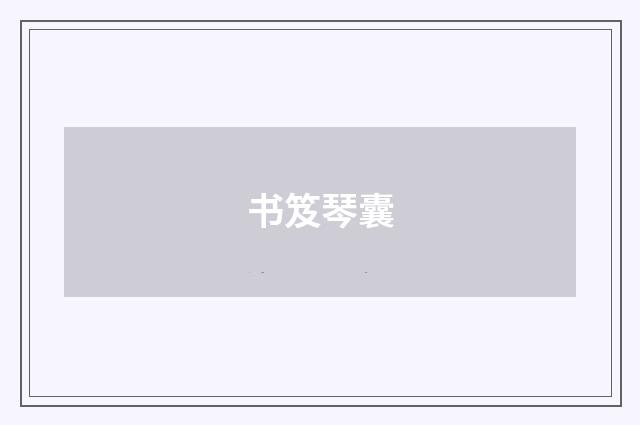 书笈琴囊
