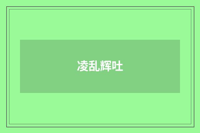 凌乱辉吐
