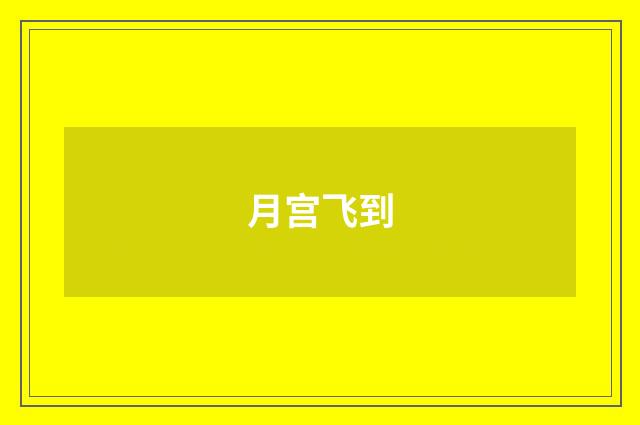 月宫飞到