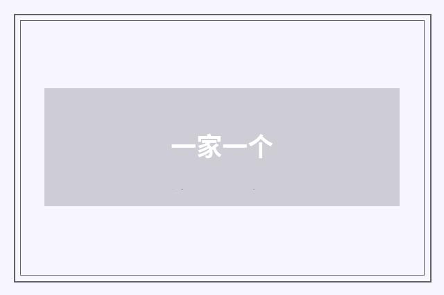 一家一个