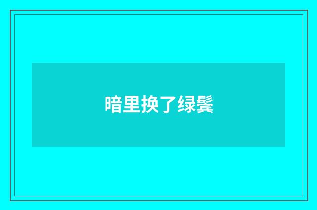 暗里换了绿鬓