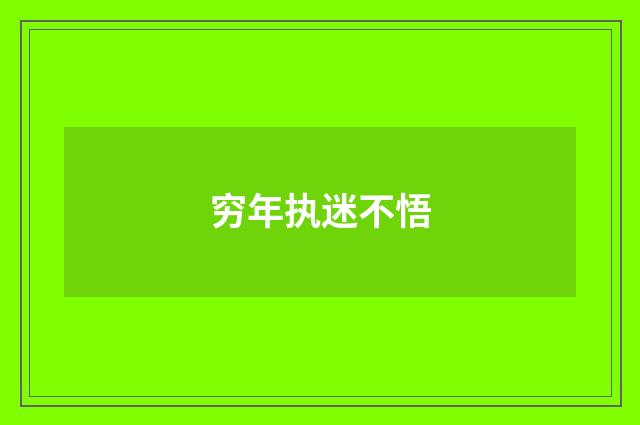穷年执迷不悟