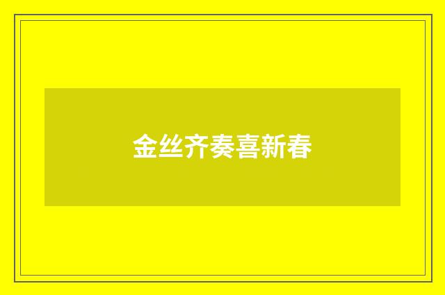 金丝齐奏喜新春