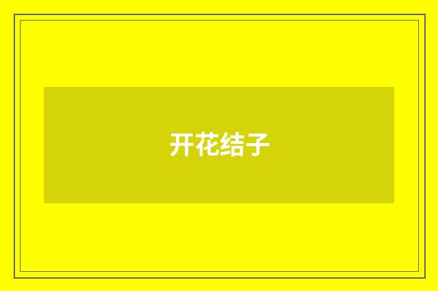 开花结子