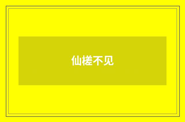 仙槎不见