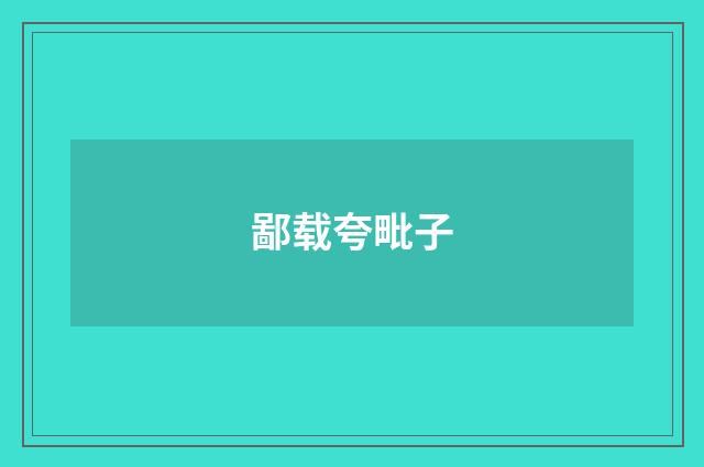 鄙载夸毗子