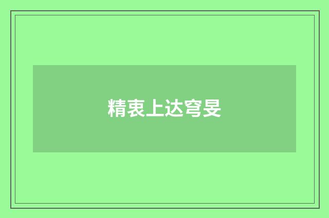 精衷上达穹旻