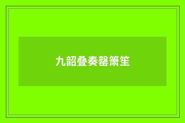 九韶叠奏罄箫笙