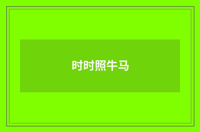 时时照牛马