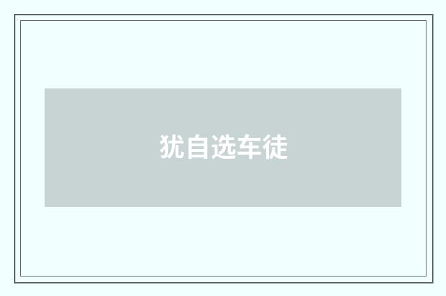 犹自选车徒