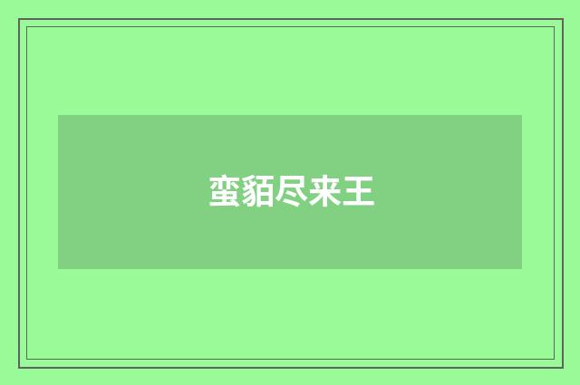 蛮貊尽来王