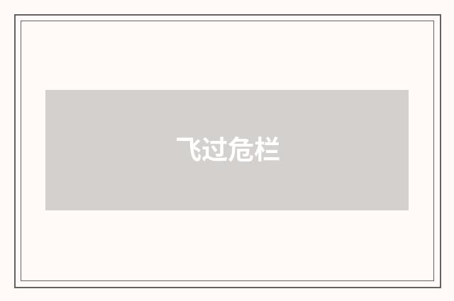 飞过危栏