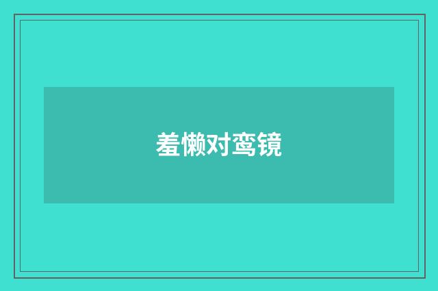 羞懒对鸾镜