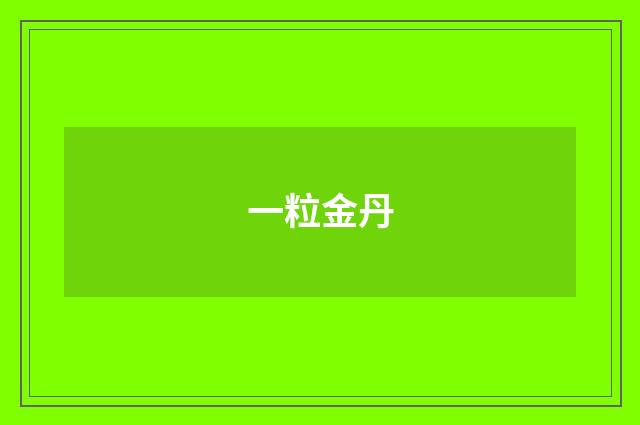 一粒金丹