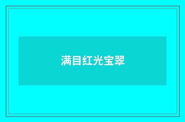 满目红光宝翠