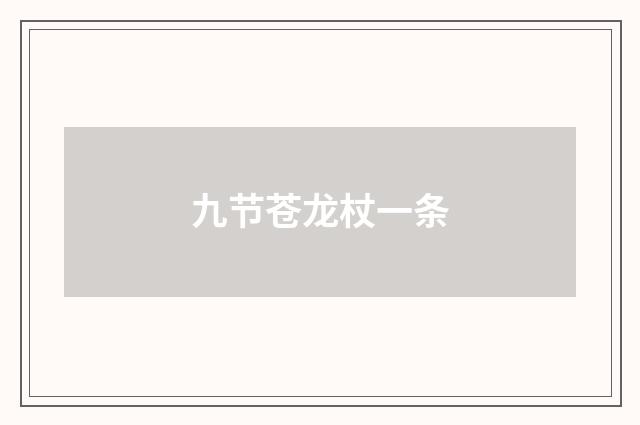 九节苍龙杖一条