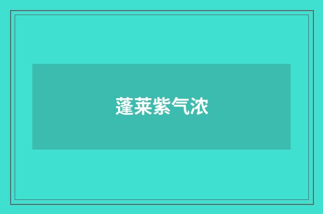 蓬莱紫气浓