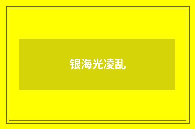 银海光凌乱