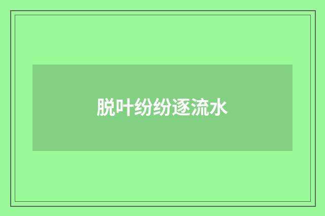 脱叶纷纷逐流水