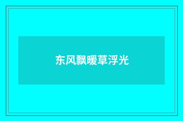 东风飘暖草浮光