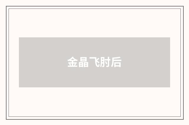 金晶飞肘后