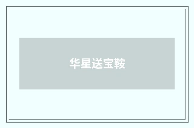 华星送宝鞍
