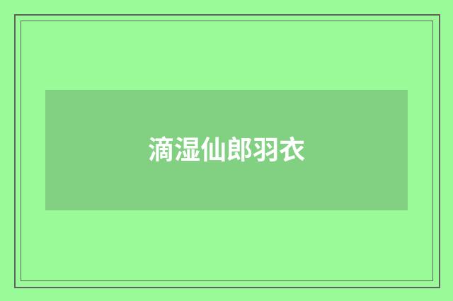 滴湿仙郎羽衣