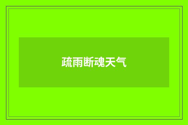疏雨断魂天气