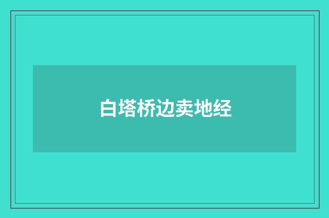白塔桥边卖地经