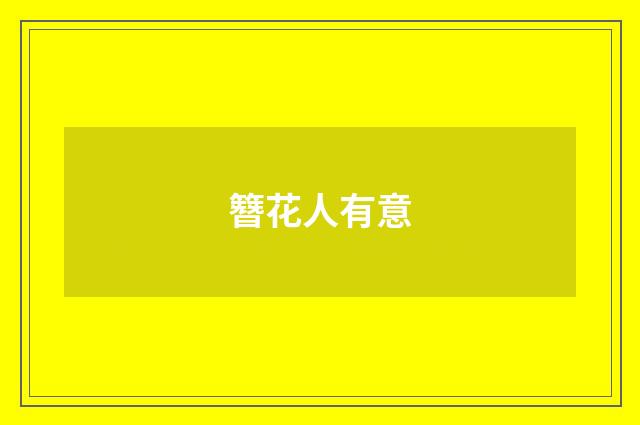 簪花人有意