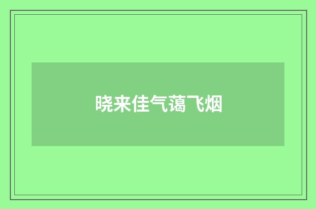 晓来佳气蔼飞烟