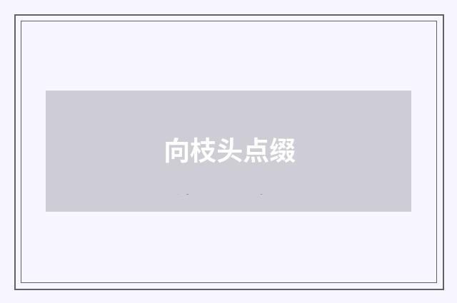 向枝头点缀