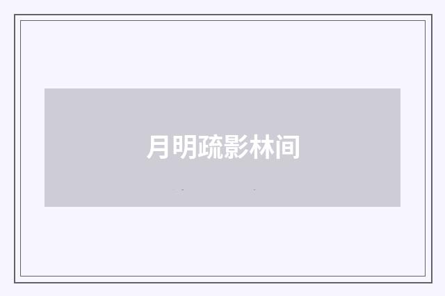 月明疏影林间