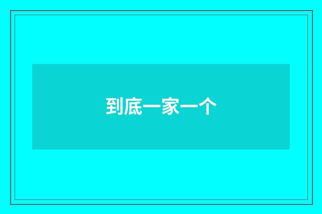到底一家一个