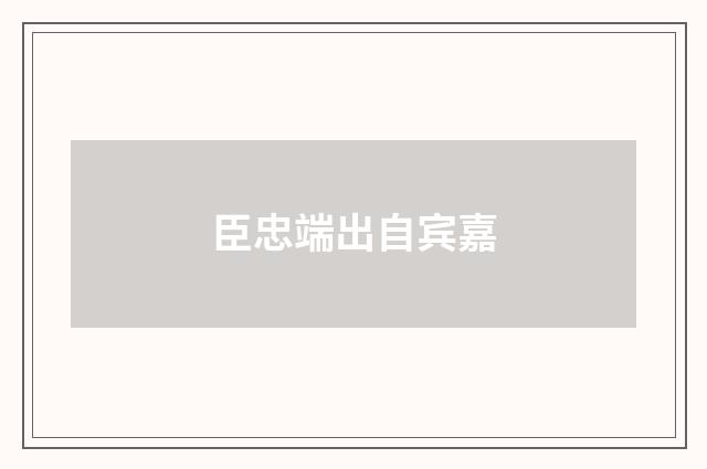 臣忠端出自宾嘉