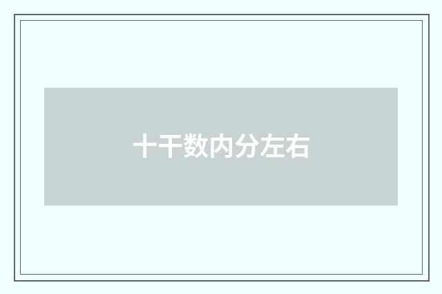 十干数内分左右