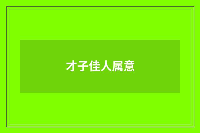 才子佳人属意