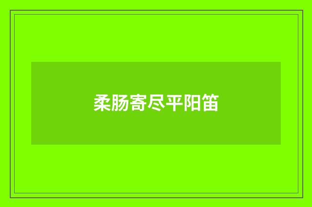 柔肠寄尽平阳笛