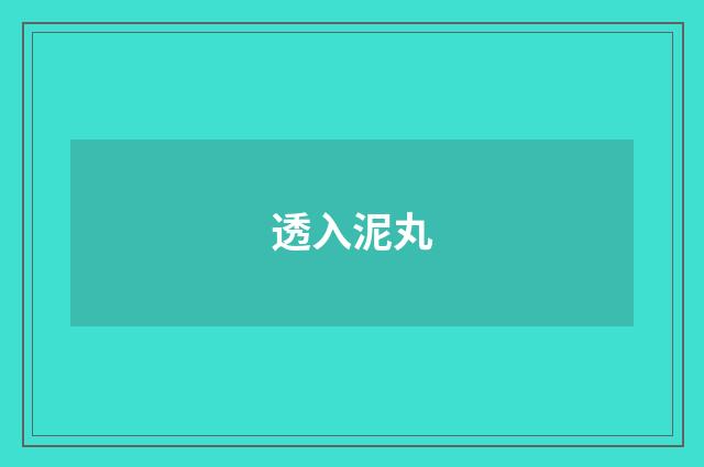 透入泥丸