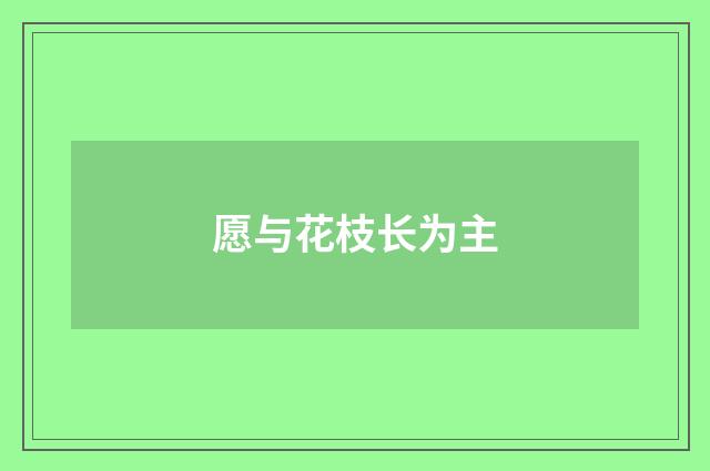 愿与花枝长为主