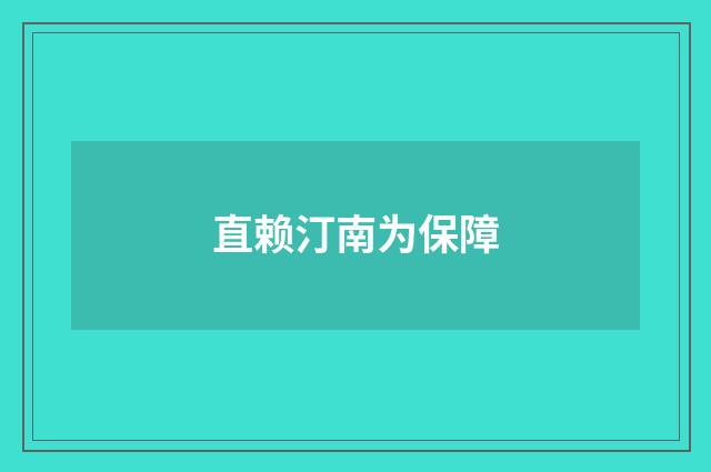 直赖汀南为保障