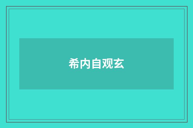 希内自观玄