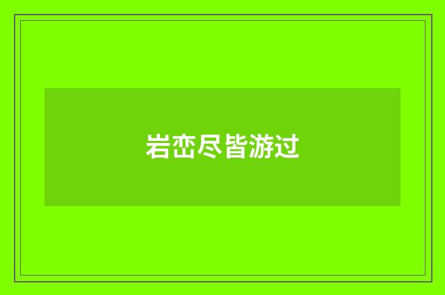 岩峦尽皆游过