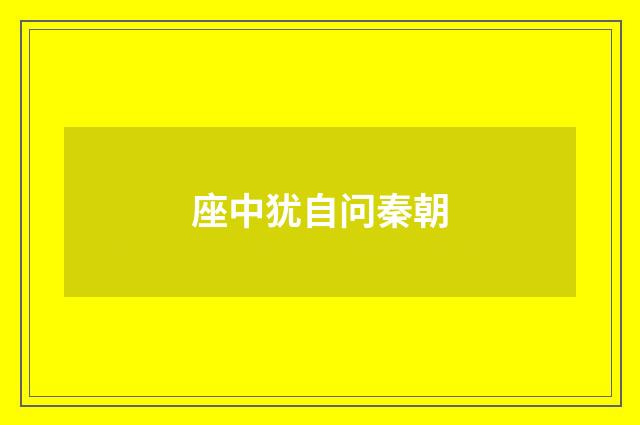 座中犹自问秦朝