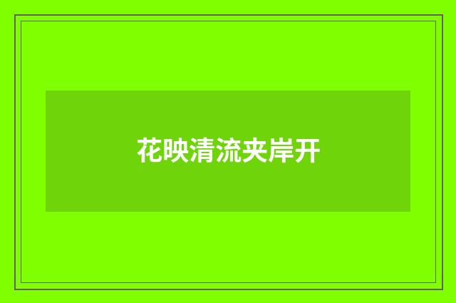 花映清流夹岸开