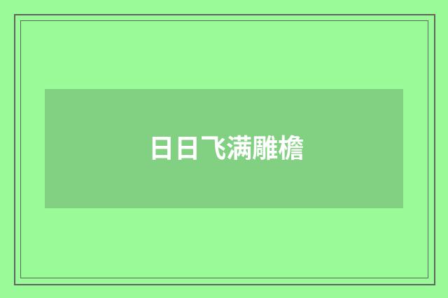 日日飞满雕檐