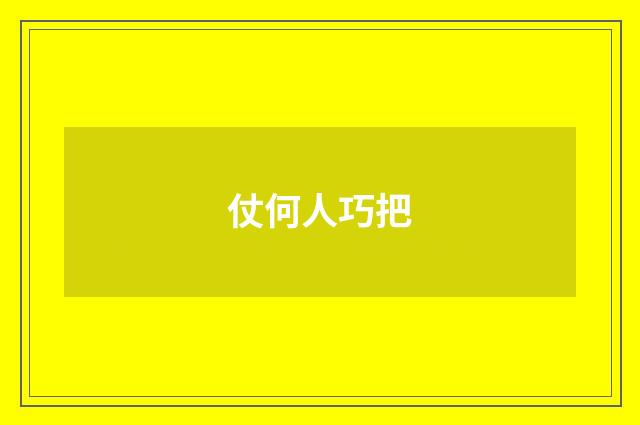 仗何人巧把