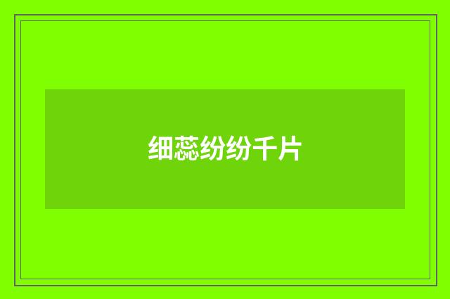 细蕊纷纷千片