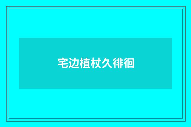 宅边植杖久徘徊